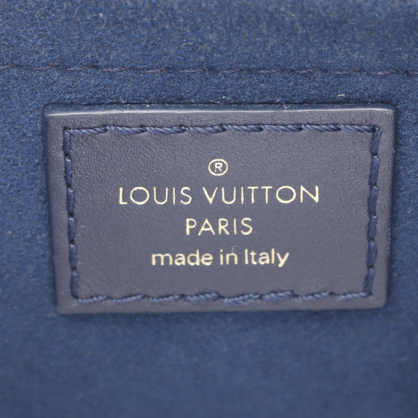 Louis Vuitton New Wave Chain Bag Mm Patchies Shoulder Denim Blue