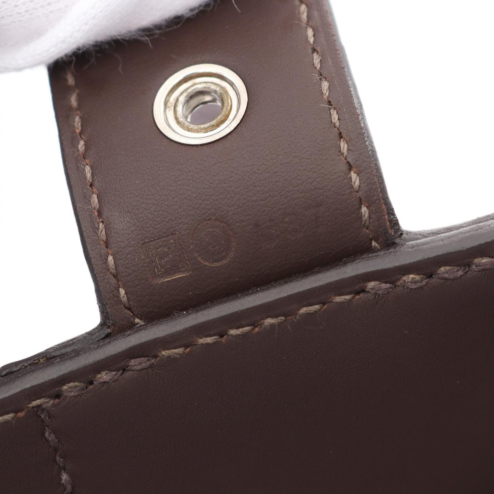 Hermes Hermes Sac Adepesh 38 Chocolate Business Bag Briefcase Veau Sombré Dark Brown Silver Hardware Stamp Size ONE SIZE - 5 Thumbnail