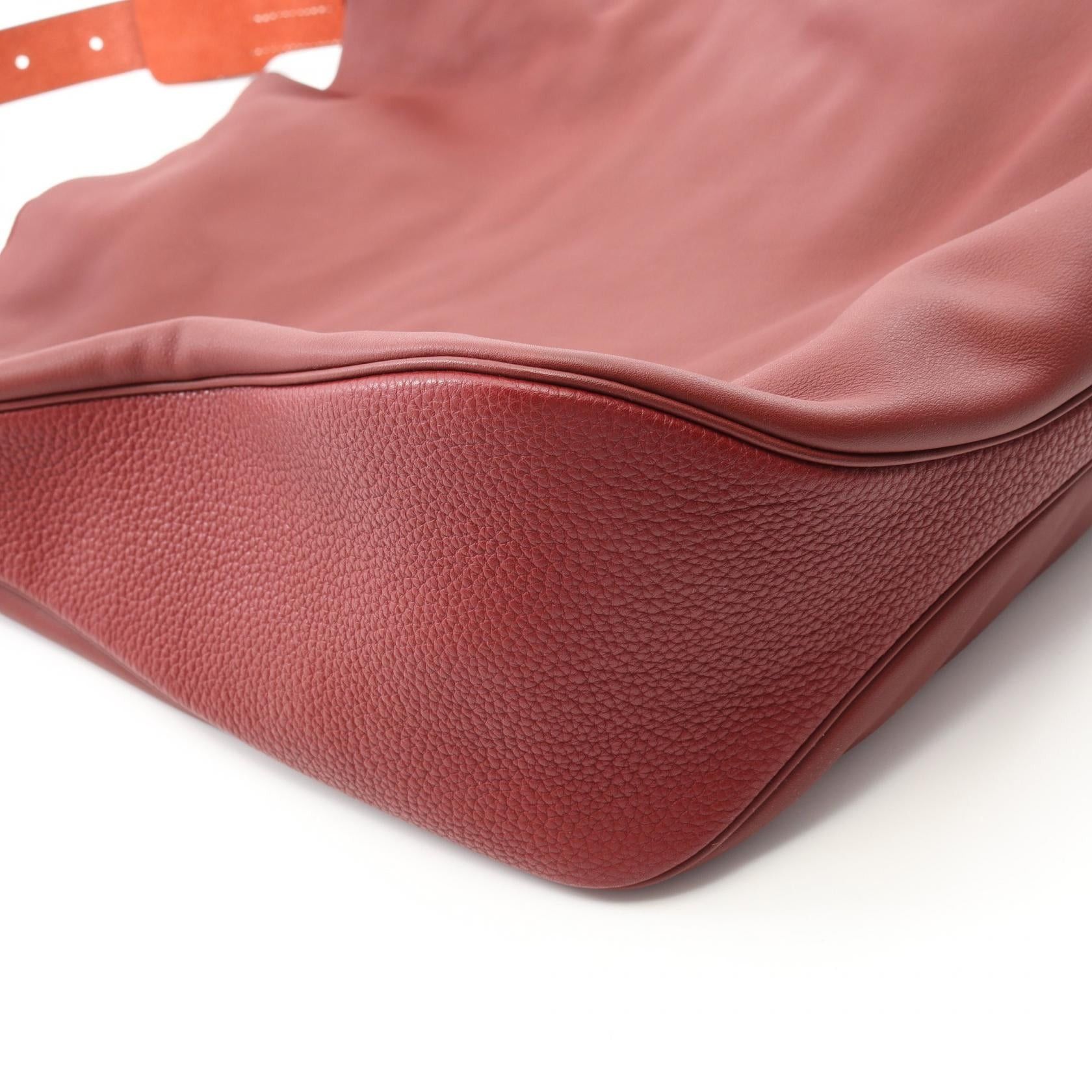 Hermes Hermes Wilvorth Rouge Ash One Shoulder Bag Veau Swift Clemence Leather Vache Hunter Bordeaux Silver Hardware T Stamp Size ONE SIZE - 6 Thumbnail