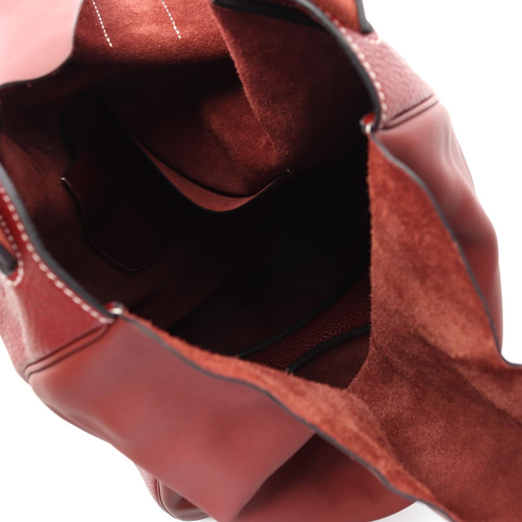 Hermes Hermes Wilvorth Rouge Ash One Shoulder Bag Veau Swift Clemence Leather Vache Hunter Bordeaux Silver Hardware T Stamp Size ONE SIZE - 3 Thumbnail