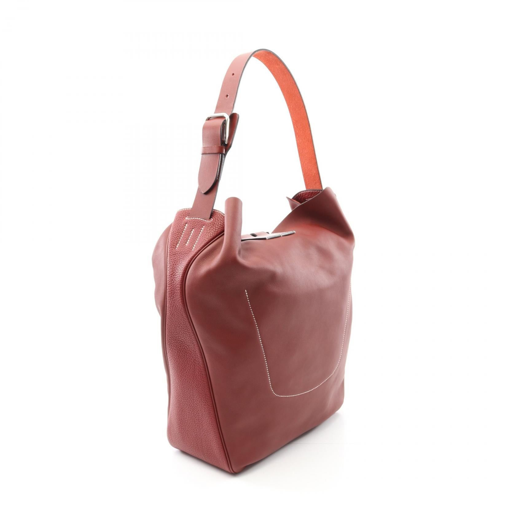 Hermes Hermes Wilvorth Rouge Ash One Shoulder Bag Veau Swift Clemence Leather Vache Hunter Bordeaux Silver Hardware T Stamp Size ONE SIZE - 2 Thumbnail