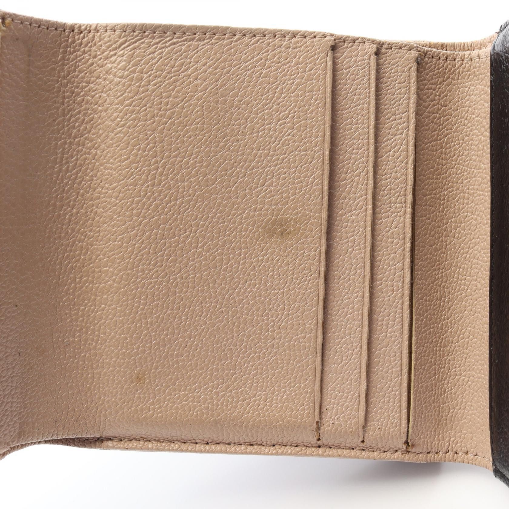 Chanel Chanel Coco Mark Stitch Embossing Double Hook Wallet Bi-Fold Leather Black Silver Hardware Size ONE SIZE - 13 Thumbnail