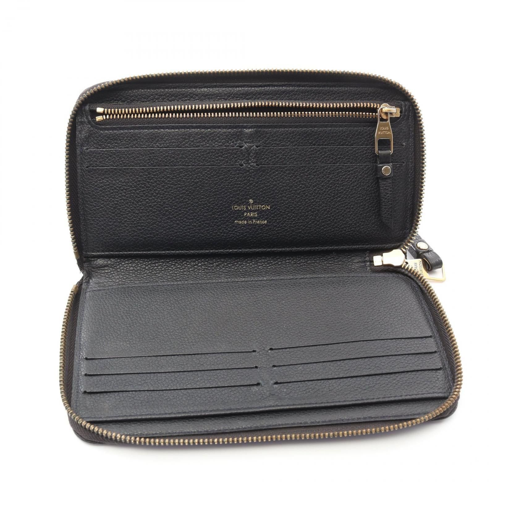 Louis Vuitton Louis Vuitton Portefeuil Skret Ron Monogram Empreinte Infini Round Zipper Long Wallet Leather Dark Navy Size ONE SIZE - 3 Thumbnail