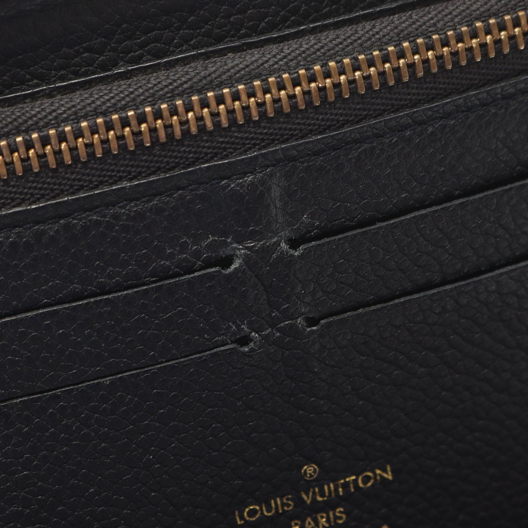 Louis Vuitton Louis Vuitton Portefeuil Skret Ron Monogram Empreinte Infini Round Zipper Long Wallet Leather Dark Navy Size ONE SIZE - 7 Thumbnail