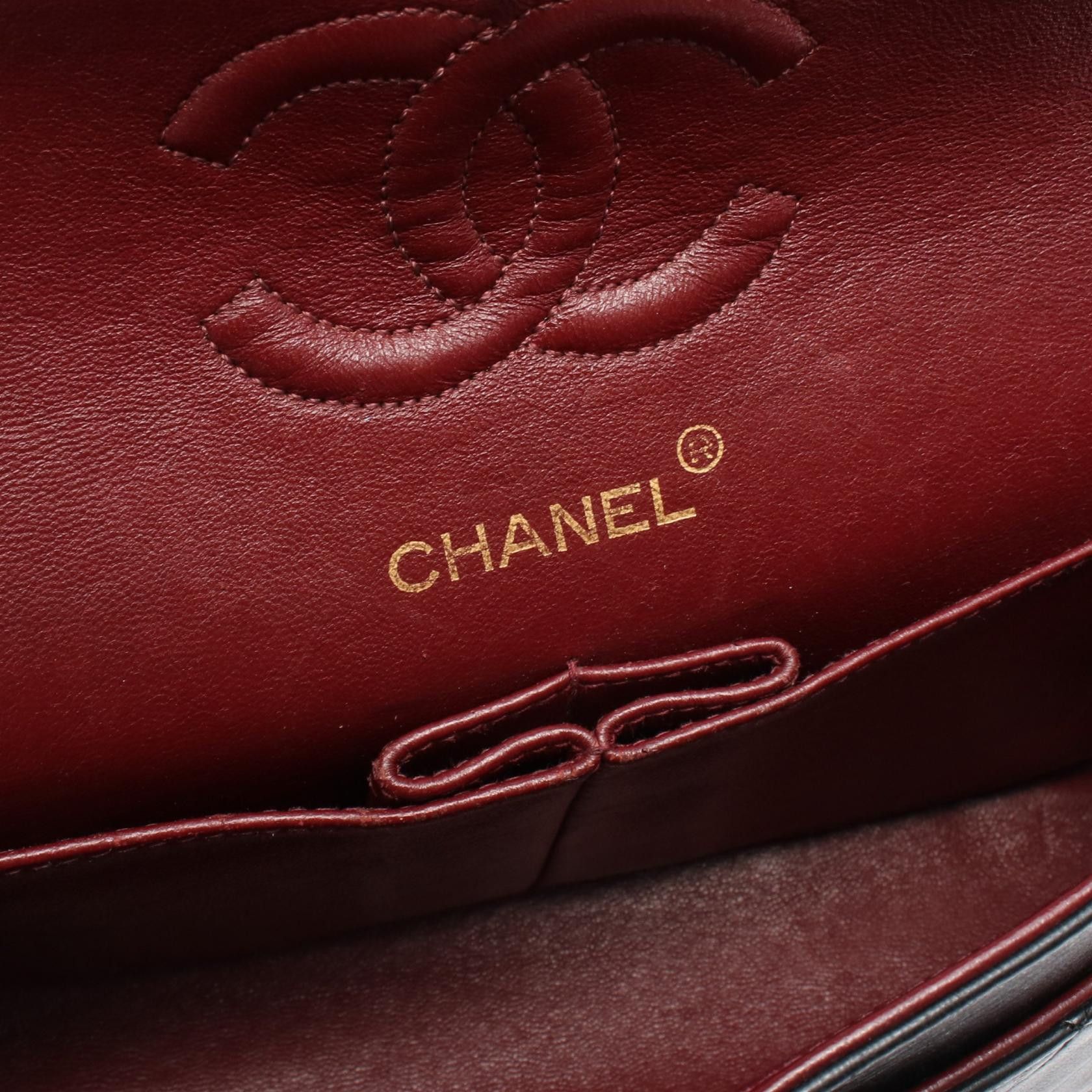Chanel Chanel Matelasse Double Flap Chain Shoulder Bag Lambskin Black Gold Hardware Size ONE SIZE - 4 Thumbnail