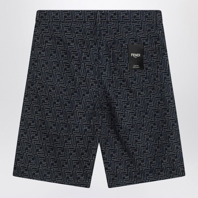 Fendi Fendi Jacquard Ff Blue Denim Shorts Size US 30 / EU 46 - 2 Thumbnail