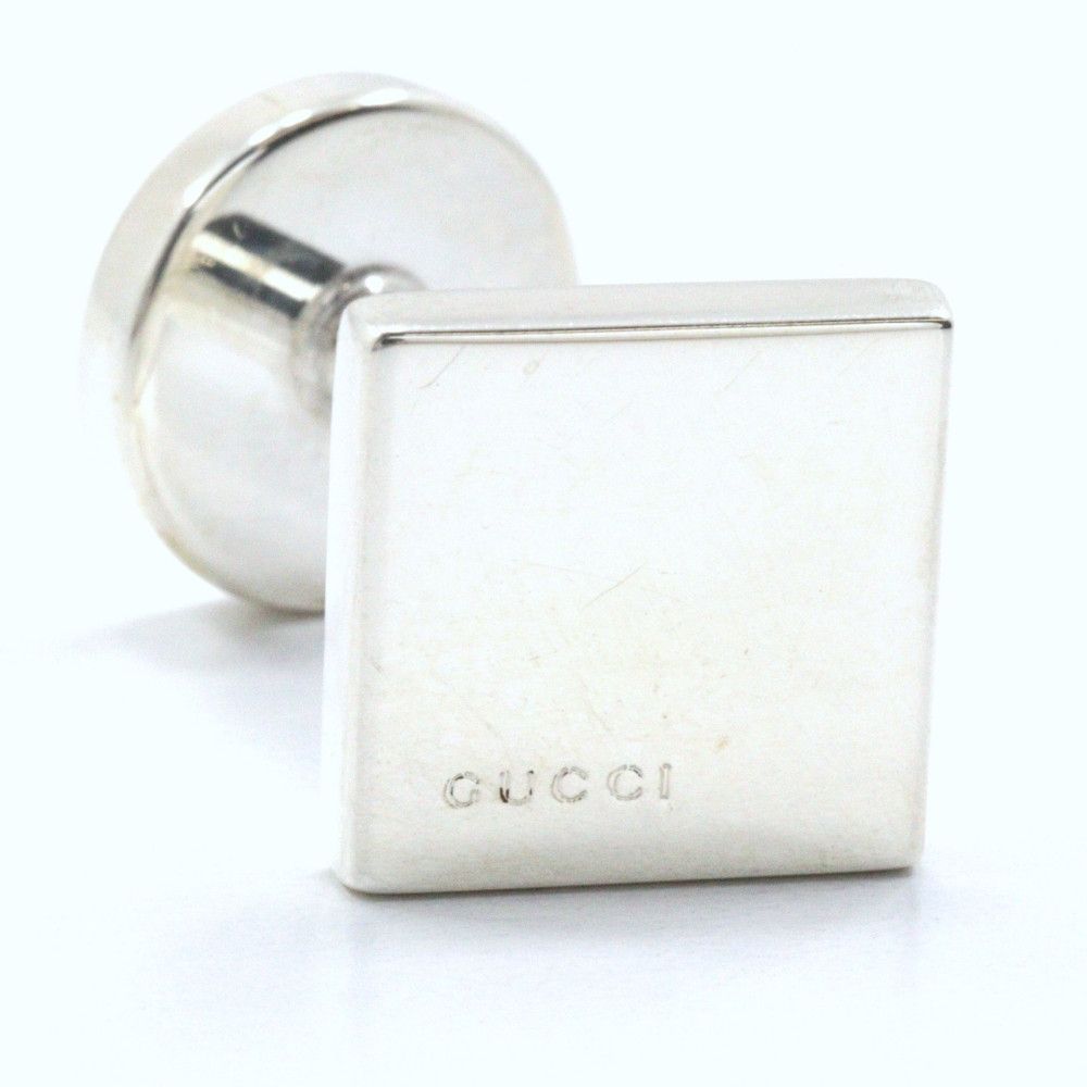 Gucci Gucci Gucci Square Logo Silver 925 Cufflinks Metal Cufflinks DUTY FREE for USA Size ONE SIZE - 4 Thumbnail