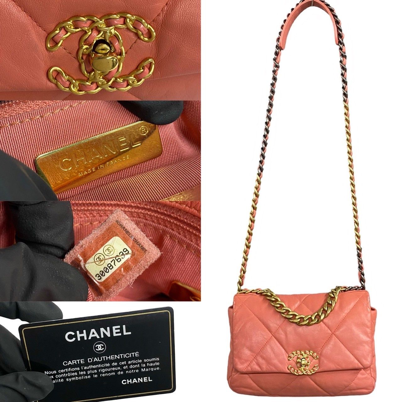 Chanel Chanel Chanel 19 Lambskin Shoulder Bag Leather Shoulder Bag Size ONE SIZE - 4 Thumbnail
