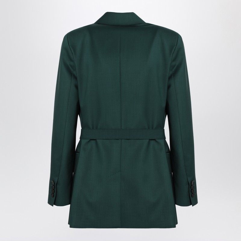 Max Mara Max Mara Green Wool Canvas Jacket With Belt Size XS / US 0-2 / IT 36-38 - 2 Thumbnail