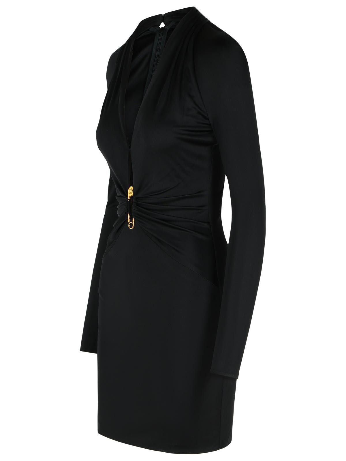 Versace VERSACE Black Viscose Dress Size S / US 4 / IT 40 - 2 Thumbnail