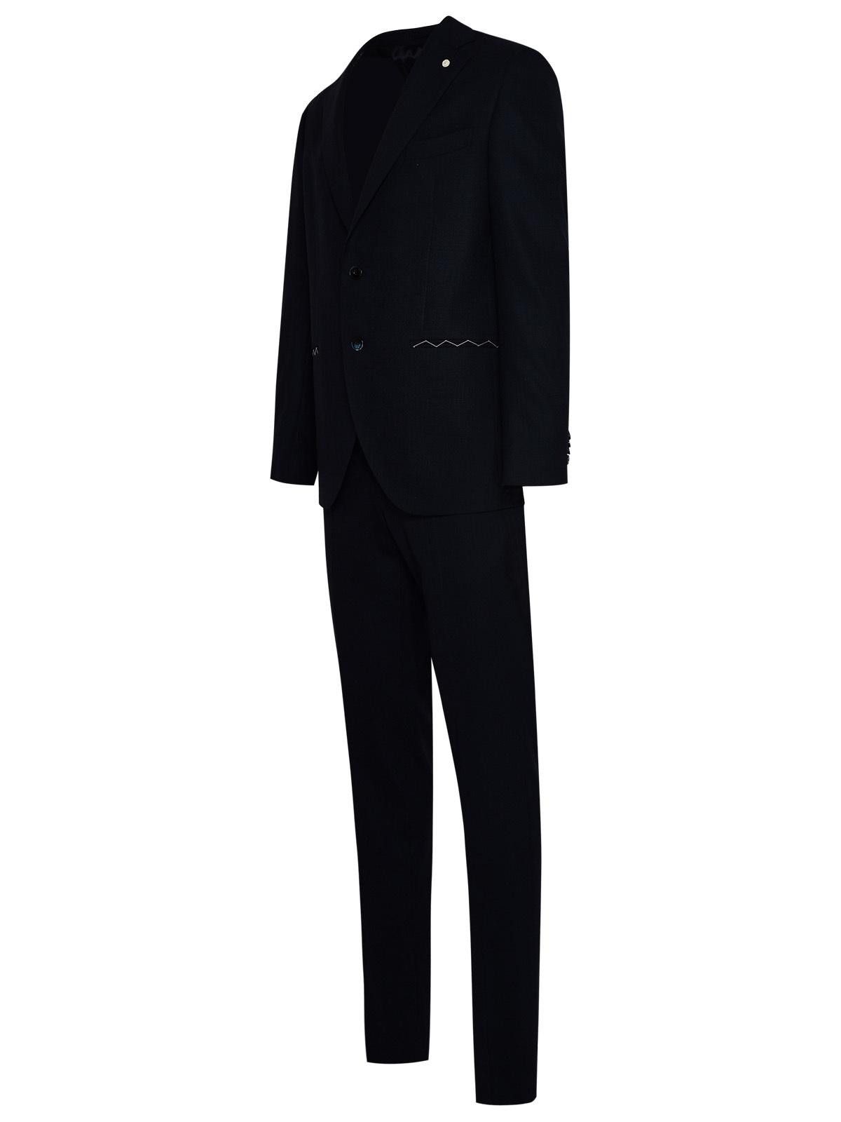 Luigi Bianchi LUIGI BIANCHI Blue Wool Blend Suit Size US S / EU 44-46 / 1 - 2 Thumbnail