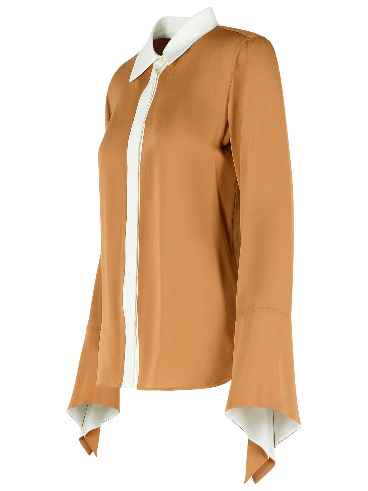 Max Mara MAX MARA 'Pio' Beige Silk Shirt Size XXS / US 00 / IT 34 - 2 Thumbnail