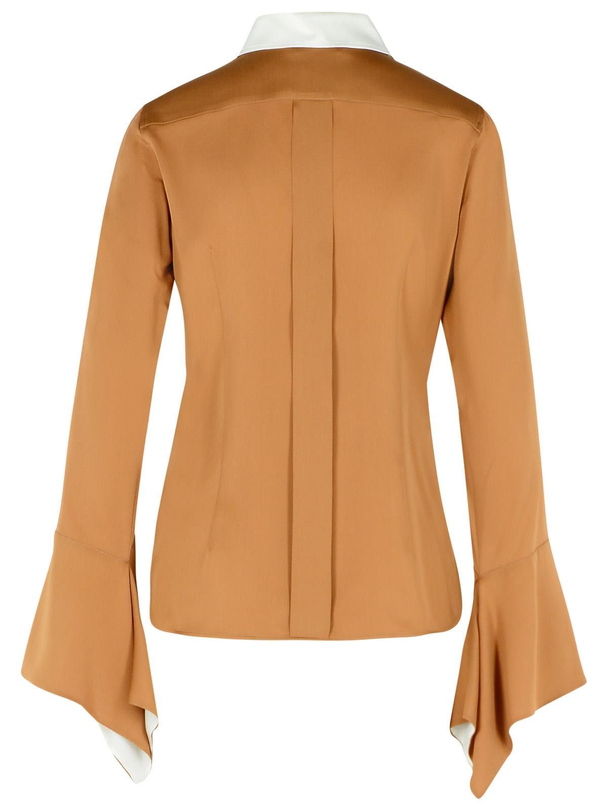 Max Mara MAX MARA 'Pio' Beige Silk Shirt Size XXS / US 00 / IT 34 - 3 Thumbnail