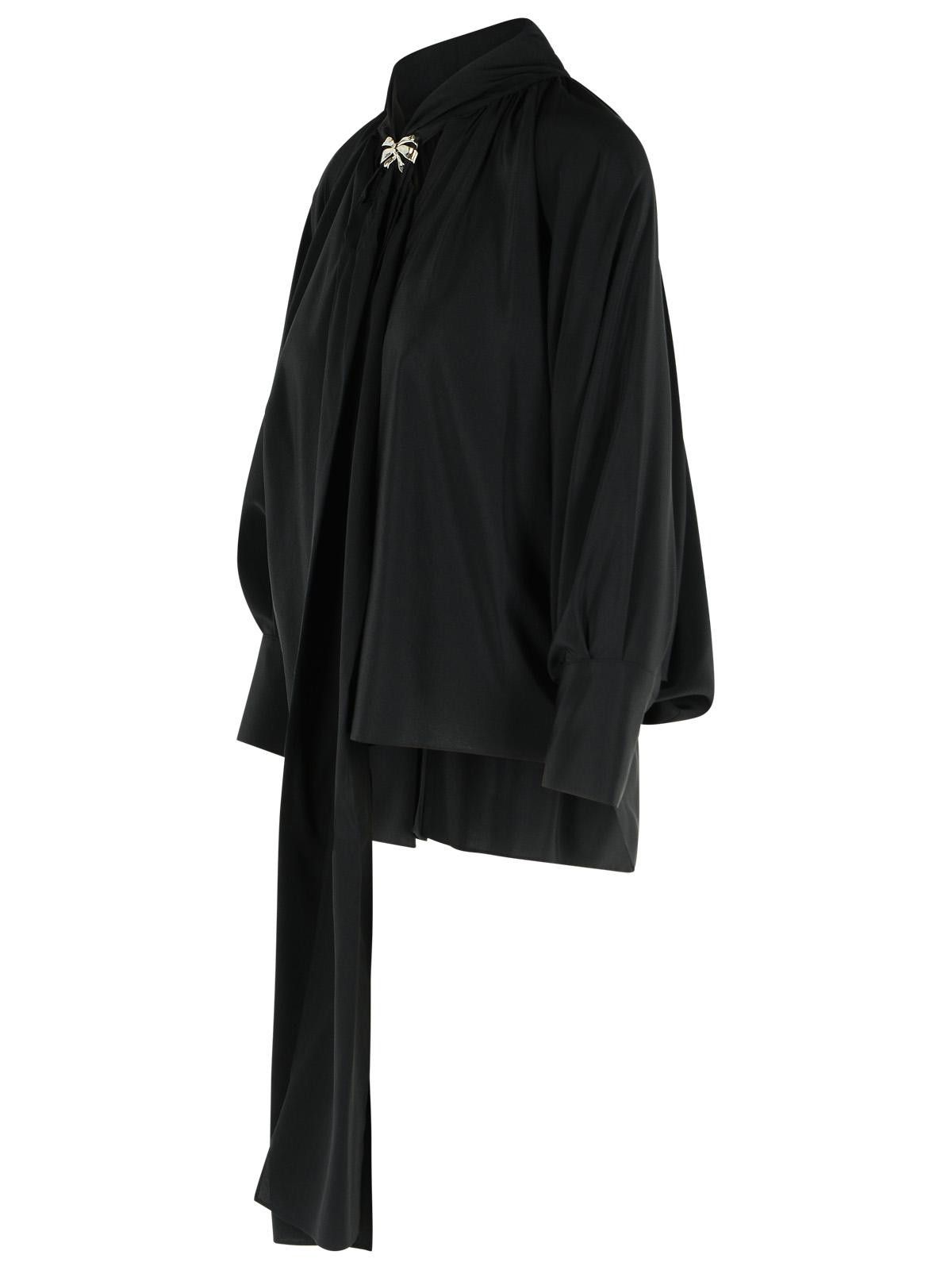 Max Mara MAX MARA 'Leonida' Black Silk Shirt Size M / US 6-8 / IT 42-44 - 2 Thumbnail