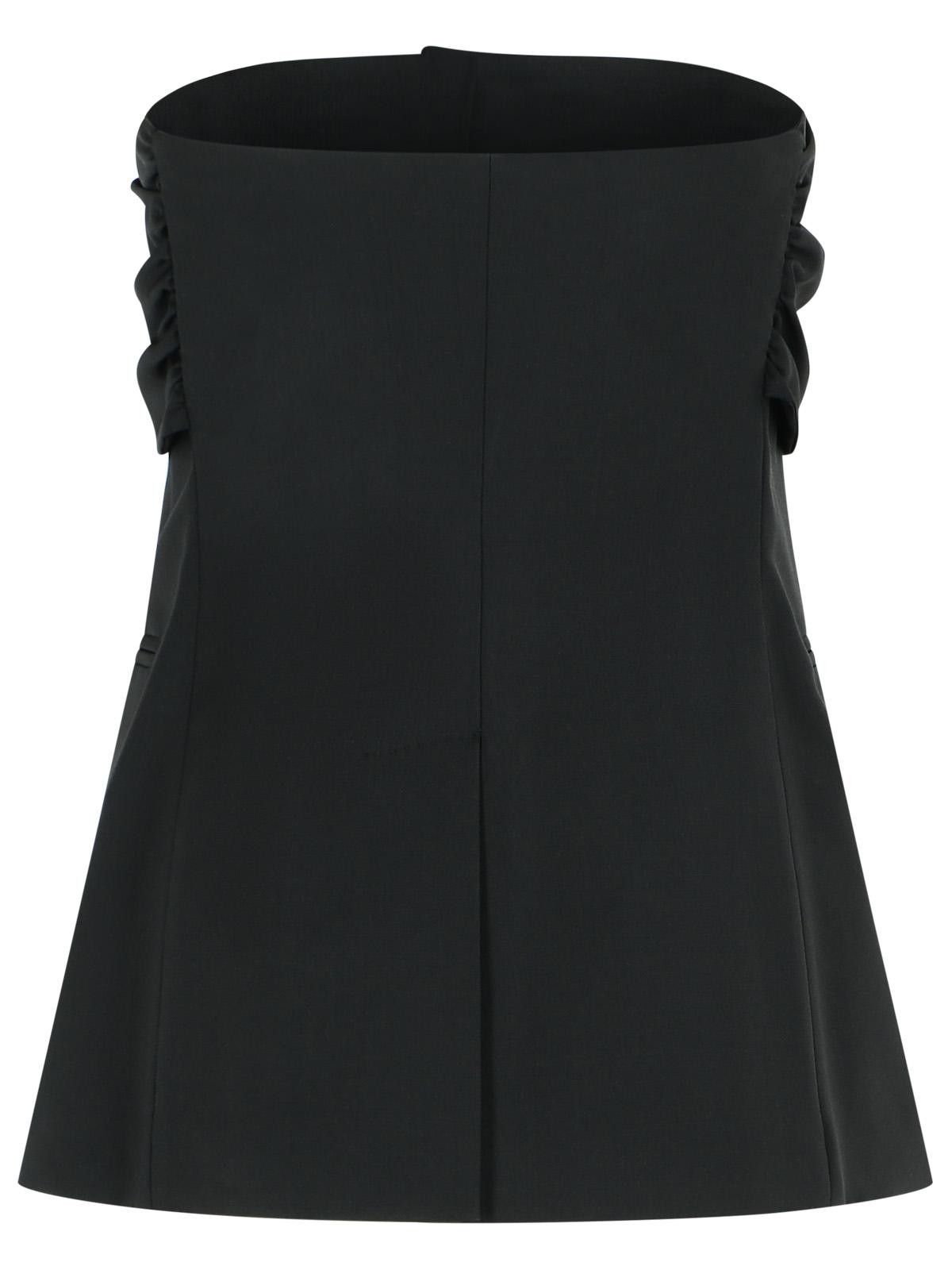 Max Mara MAX MARA 'Veruska' Black Virgin Wool Bustier Top Size S / US 4 / IT 40 - 3 Thumbnail