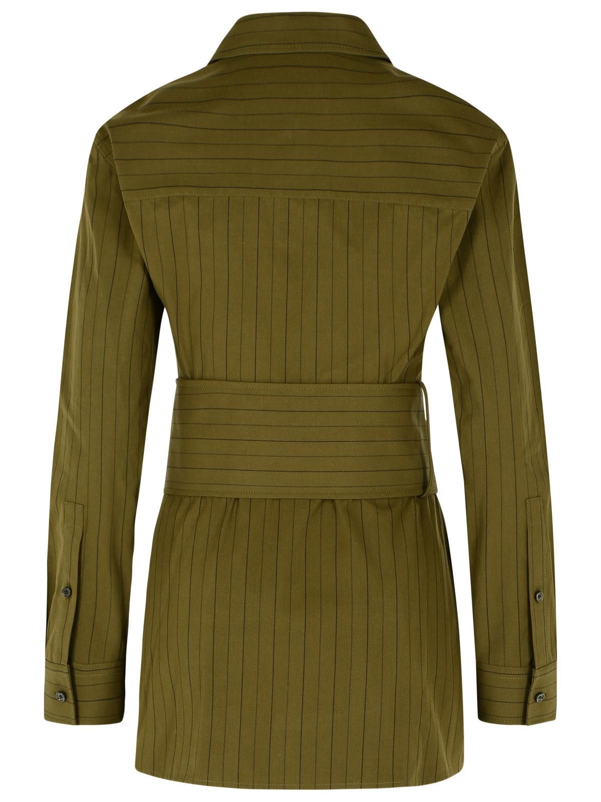 Burberry BURBERRY Green Cotton Mini Dress Size XS / US 0-2 / IT 36-38 - 3 Thumbnail