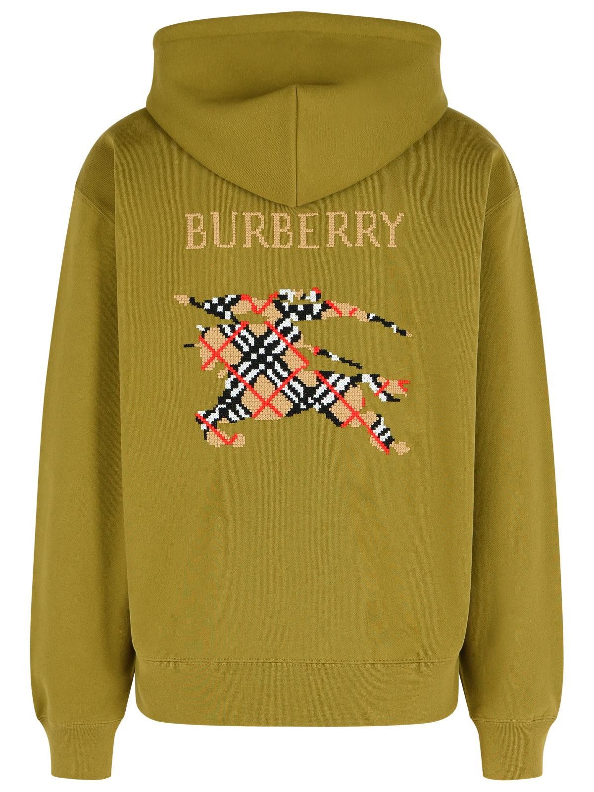 パーカー・フーディ Burberry Rory Ck' Green Cotton Sweatshirt Burberry BURBERRY 'Rory Ck' Green Cotton Sweatshirt | Grailed
