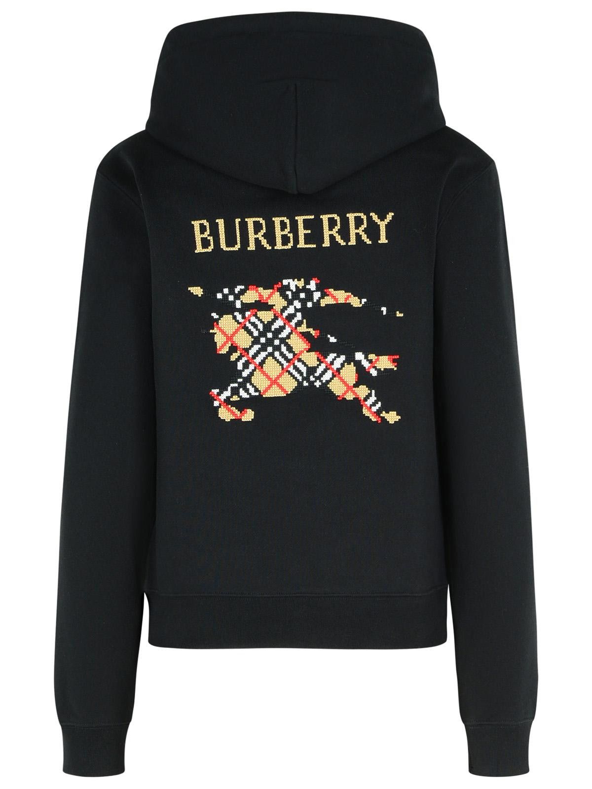 Burberry BURBERRY 'Harriet' Black Cotton Sweatshirt Size S / US 4 / IT 40 - 3 Thumbnail