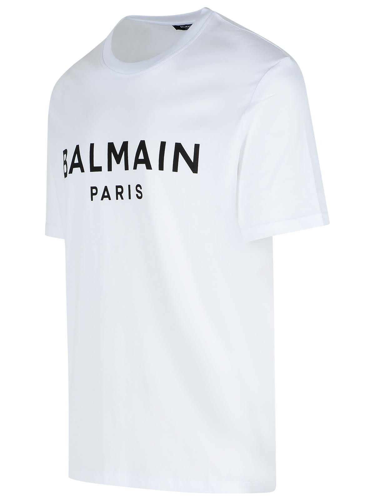 Balmain BALMAIN White Cotton T-Shirt Size US L / EU 52-54 / 3 - 2 Thumbnail