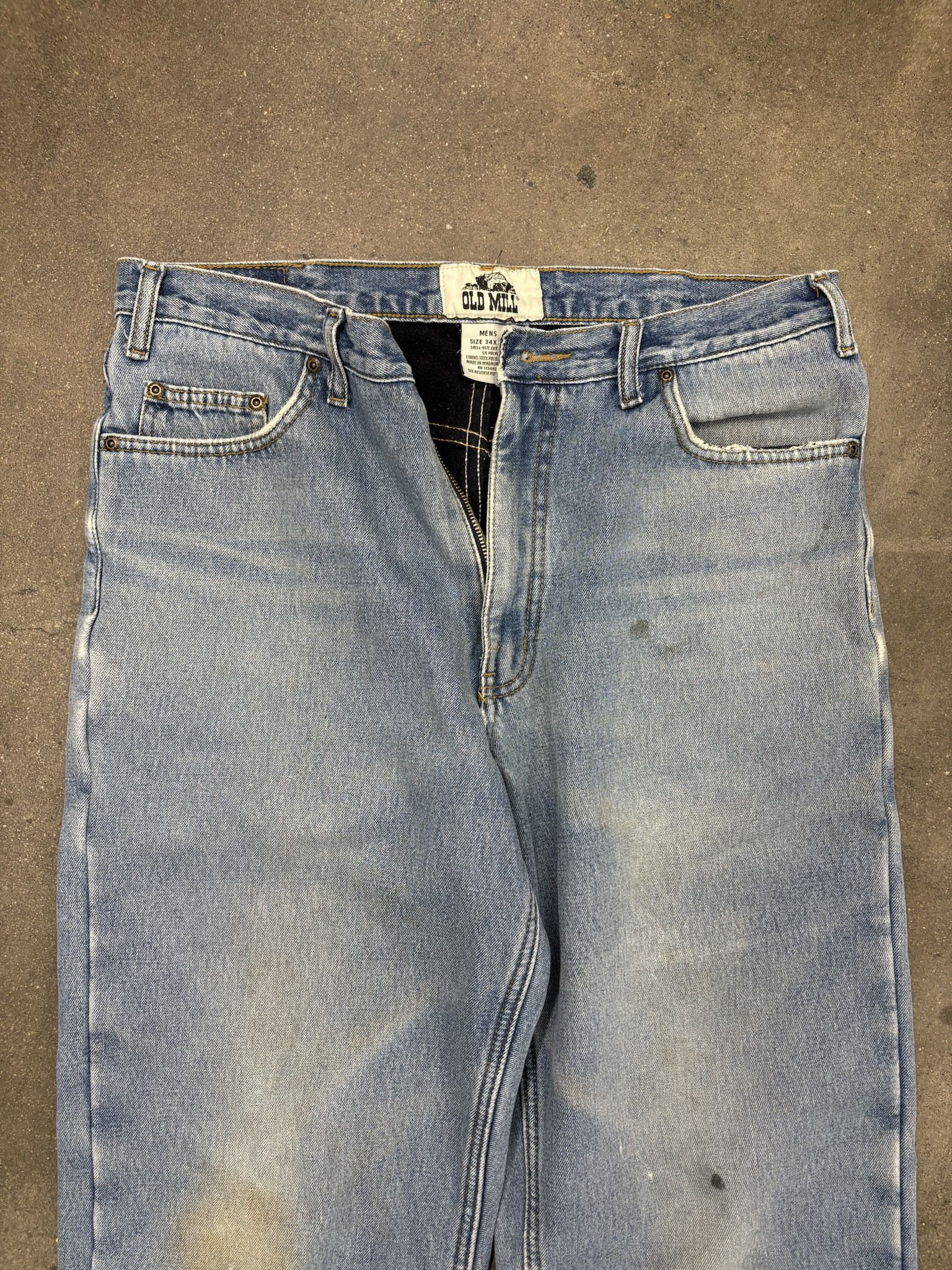 Wrangler Vintage Light Wash Denim Old Mill Insulated Jeans Size US 34 / EU 50 - 3 Thumbnail