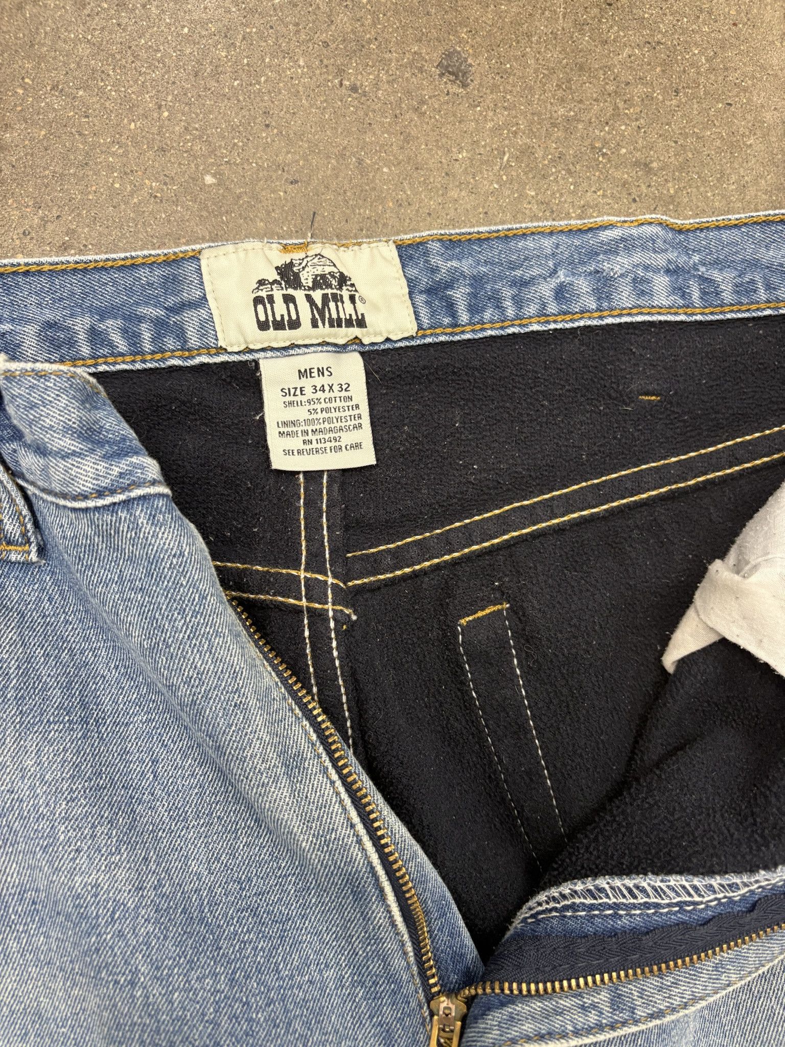 Wrangler Vintage Light Wash Denim Old Mill Insulated Jeans Size US 34 / EU 50 - 2 Thumbnail