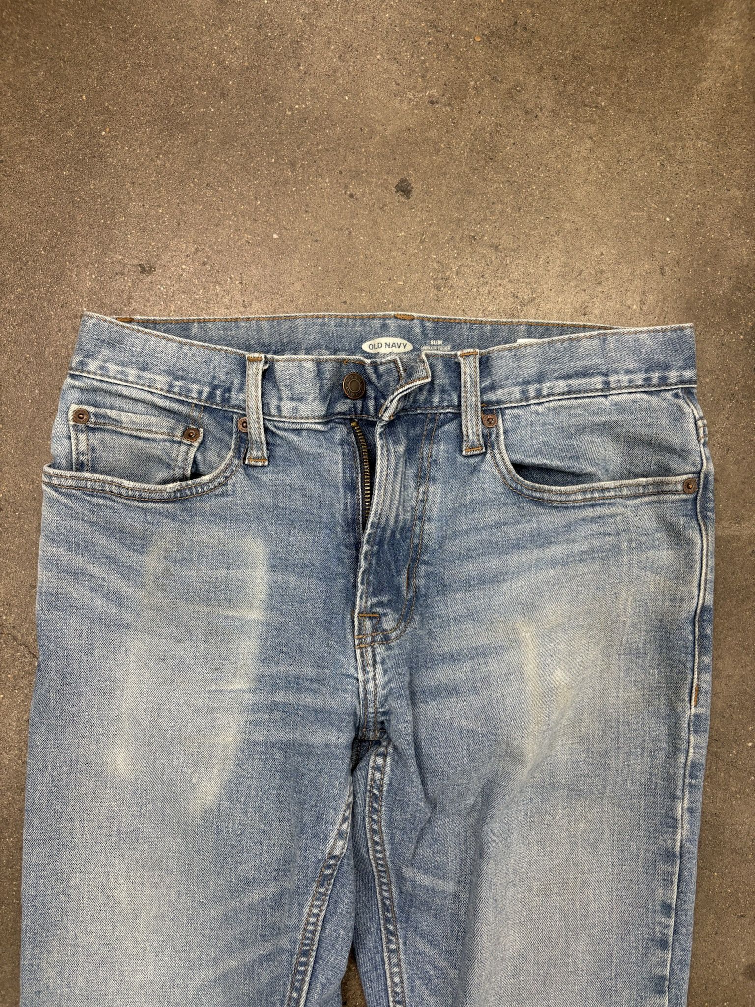 Wrangler Vintage Light Wash Denim Old Navy Slim Jeans Size US 30 / EU 46 - 3 Thumbnail