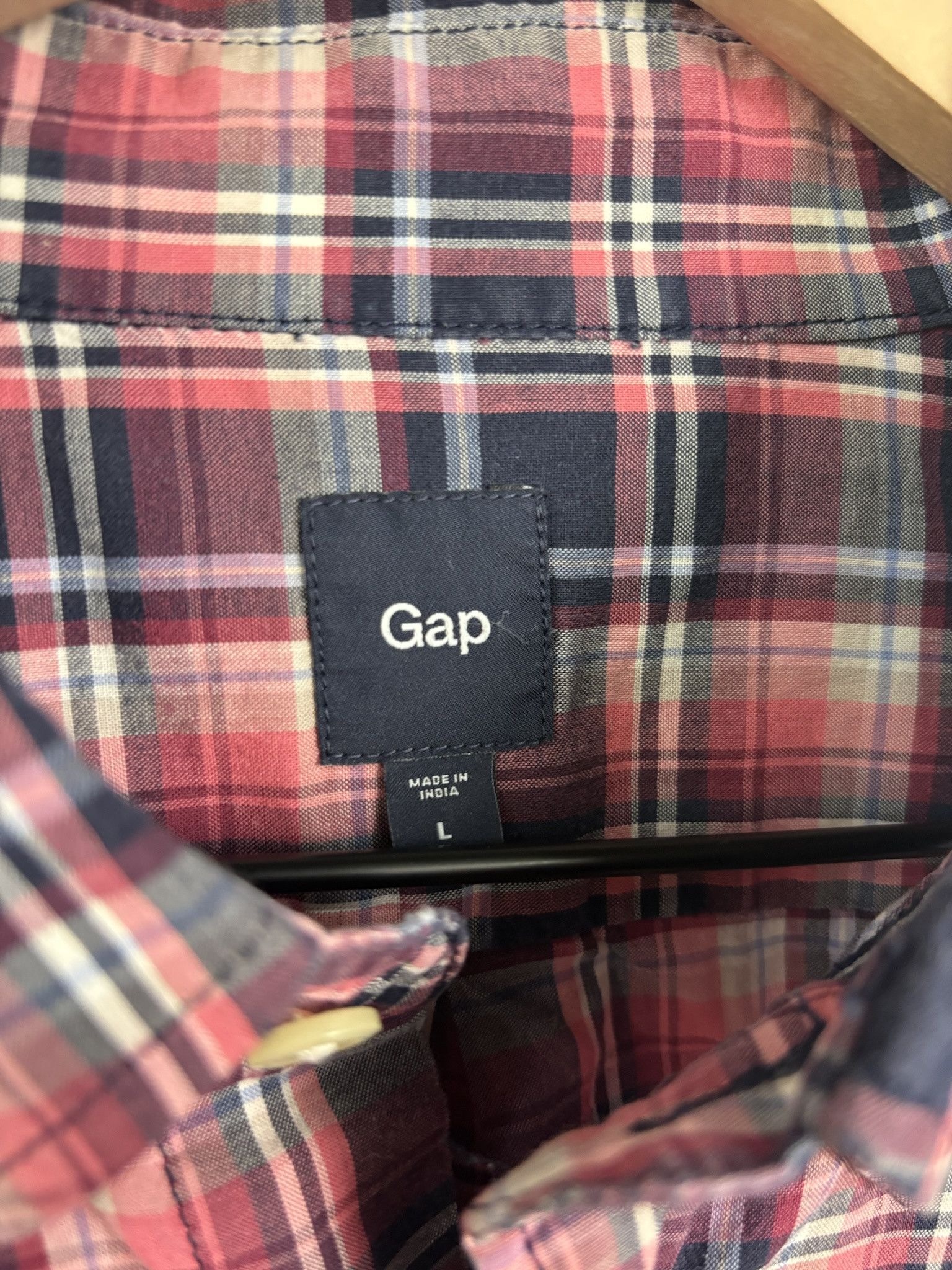 Gap × Polo Ralph Lauren × Vintage Vintage Plaid Pattern Gap Collared Button Up Shirt Size L Size US L / EU 52-54 / 3 - 2 Thumbnail