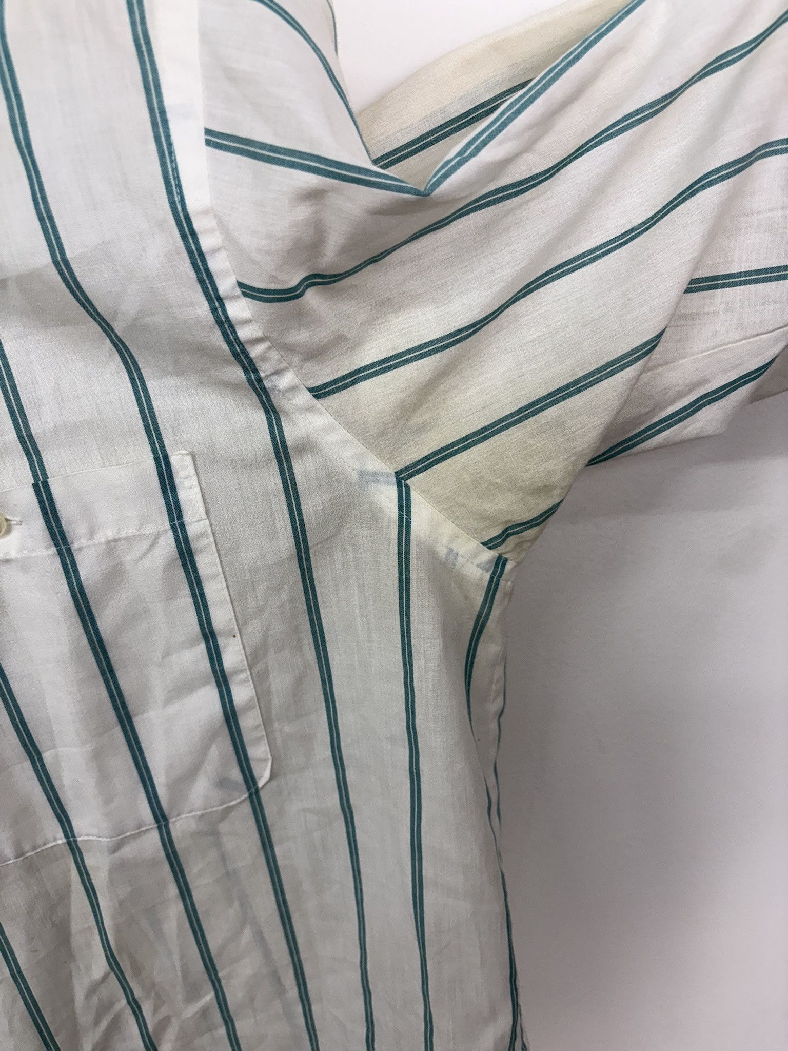 Gap × Polo Ralph Lauren × Vintage Vintage Lined Two Tone Pattern Stafford Short Sleeve Button Up Collared Shirt Size L Size US L / EU 52-54 / 3 - 4 Thumbnail