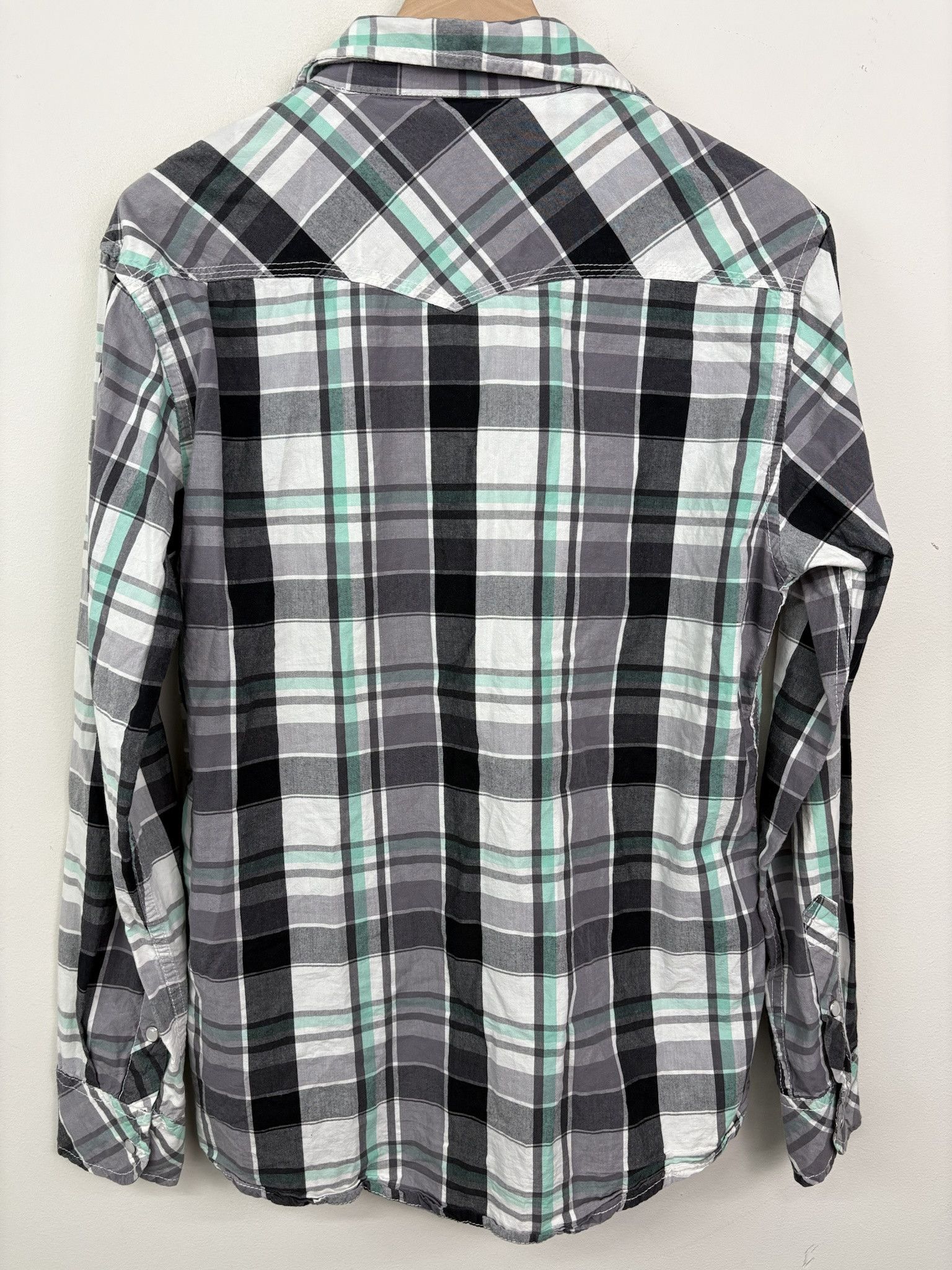Gap × Polo Ralph Lauren × Vintage Vintage Long Sleeve Reclaim Plaid Button Up Collared Shirt Size L Size US L / EU 52-54 / 3 - 3 Thumbnail