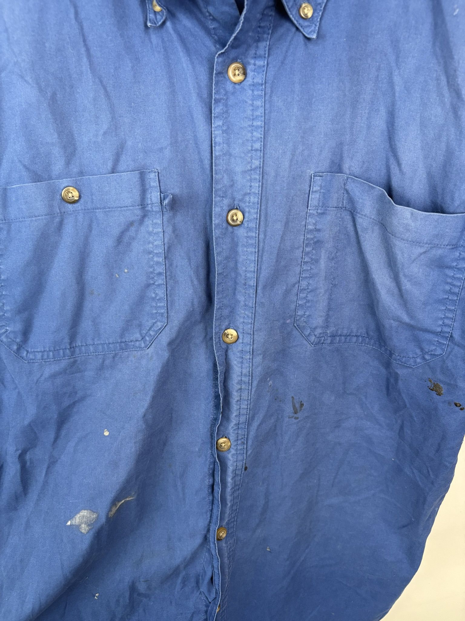 Gap × Polo Ralph Lauren × Vintage Vintage Short Sleeve Distressed Gravel Gear Button Up Collared Shirt Size L Size US L / EU 52-54 / 3 - 3 Thumbnail