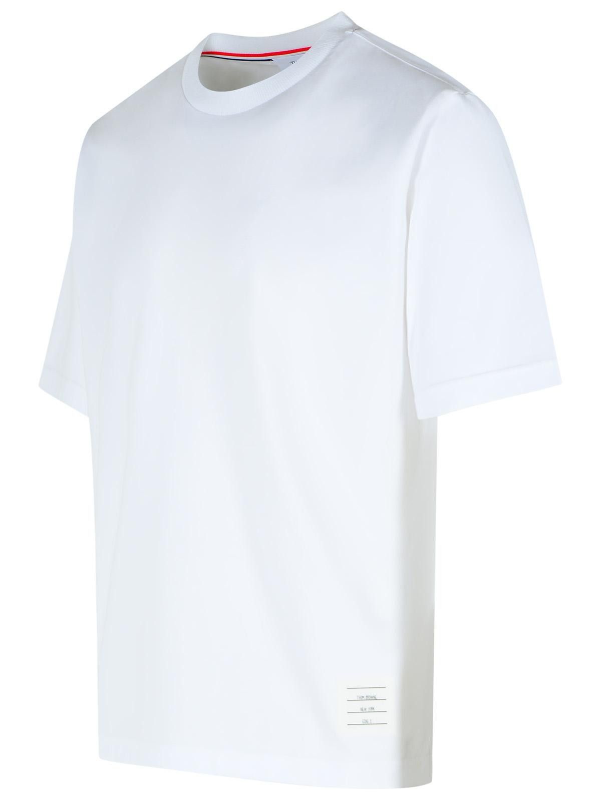 Thom Browne THOM BROWNE White Cotton T-Shirt Size US M / EU 48-50 / 2 - 2 Thumbnail