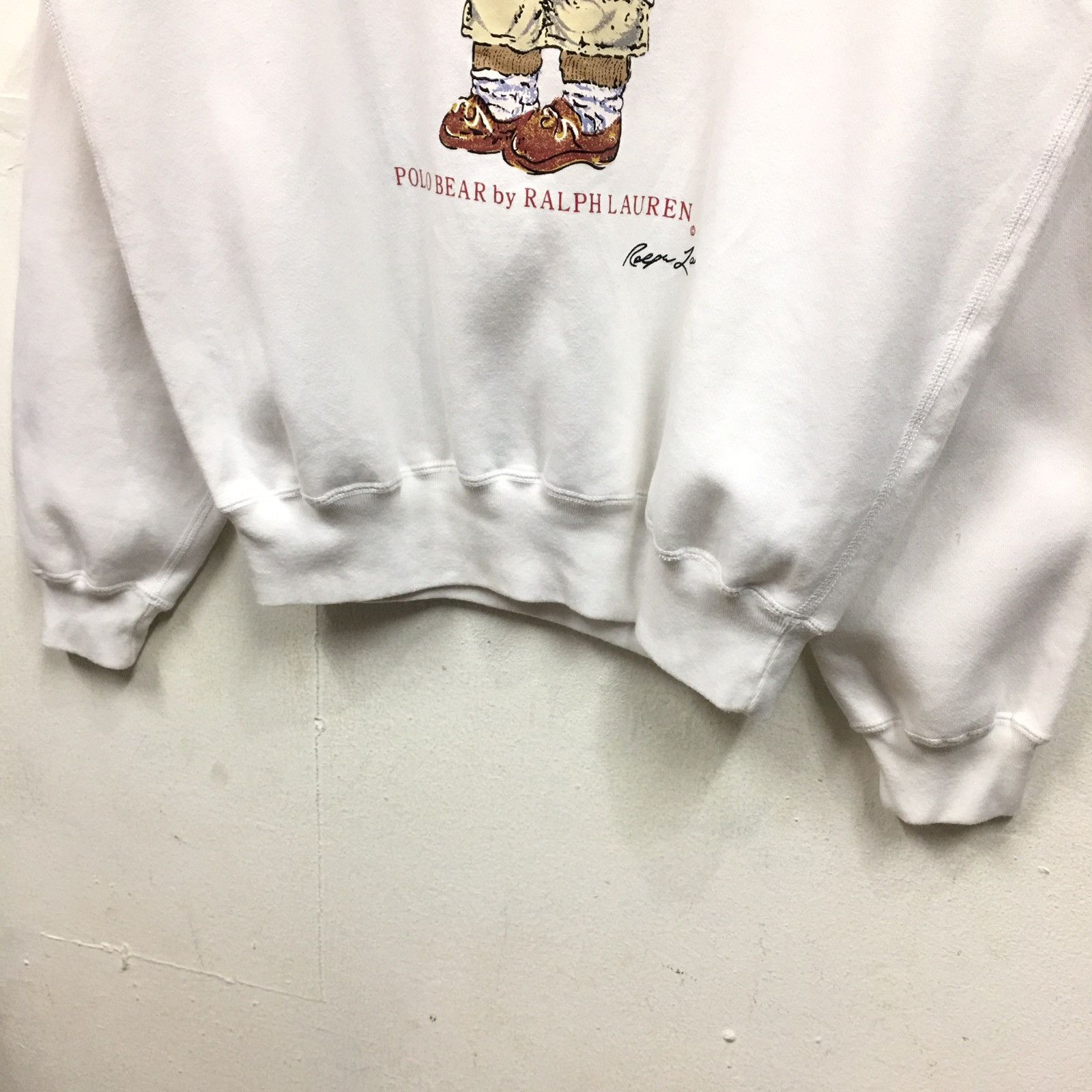 Polo Ralph Lauren Vintage Polo Bear Ralph Lauren White Sweater Size US M / EU 48-50 / 2 - 4 Thumbnail