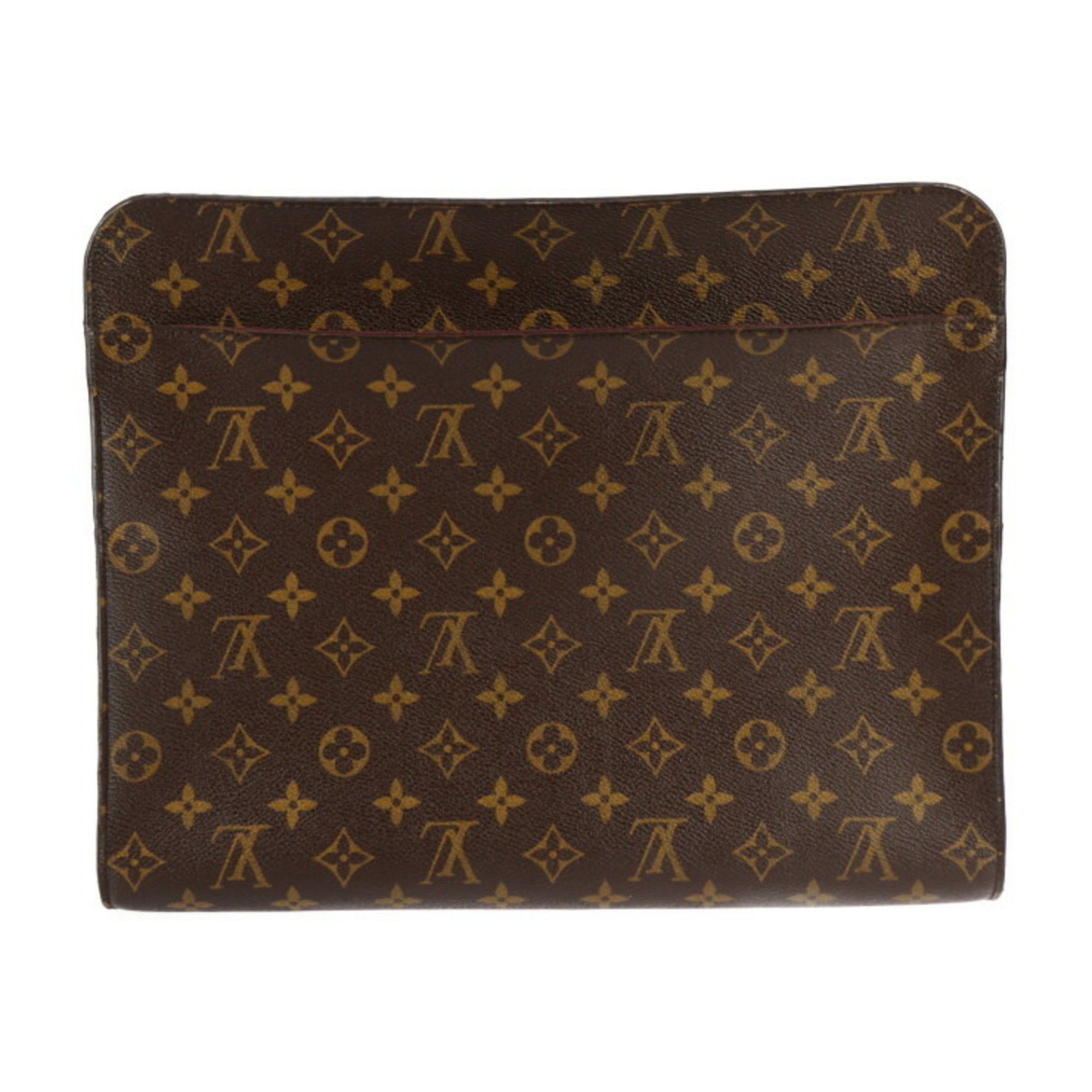 Louis Vuitton Louis Vuitton Portfolio Monogram Macassar Second Bag M40301 Leather Brown Black Clutch R2425073010105 Size ONE SIZE - 3 Thumbnail