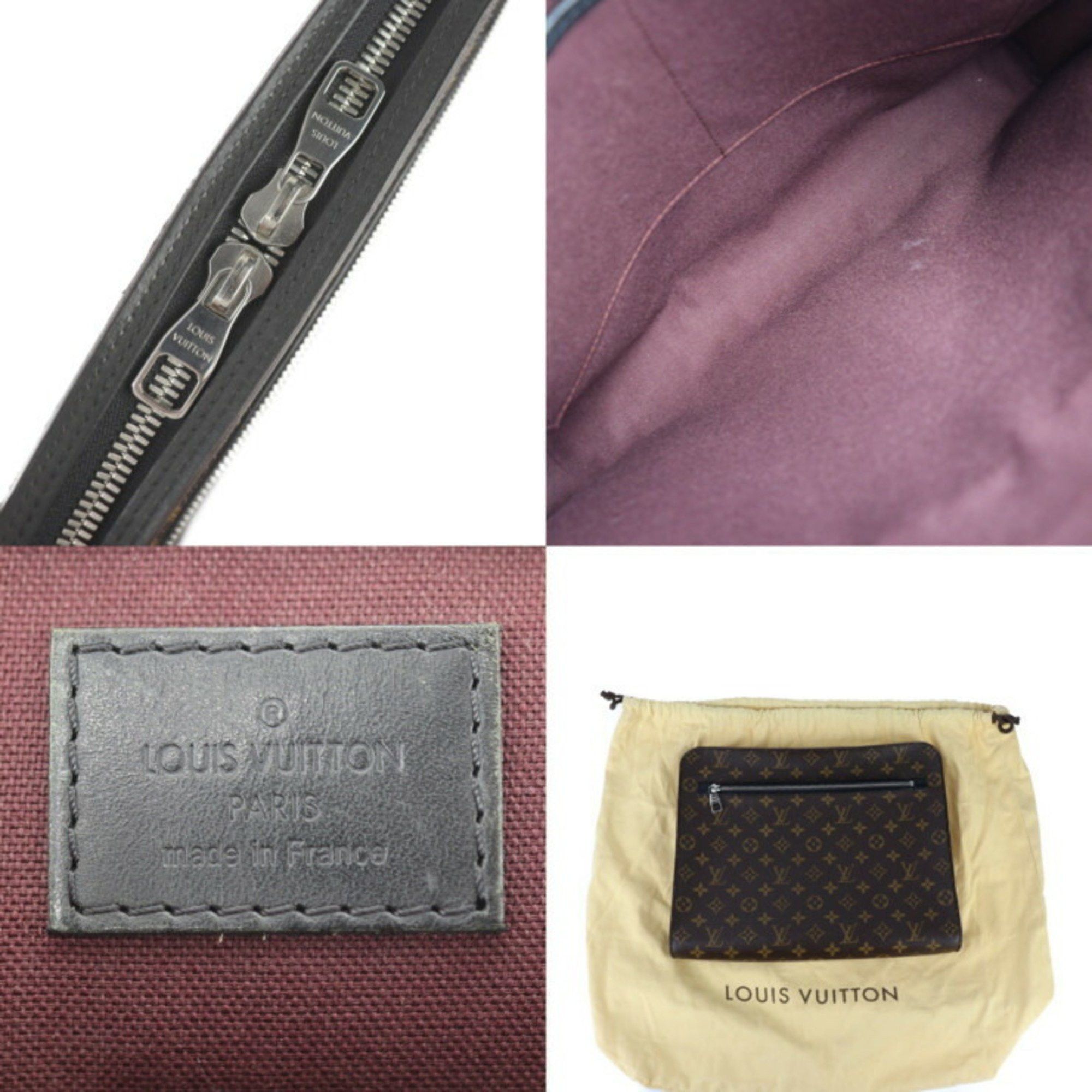Louis Vuitton Louis Vuitton Portfolio Monogram Macassar Second Bag M40301 Leather Brown Black Clutch R2425073010105 Size ONE SIZE - 9 Thumbnail