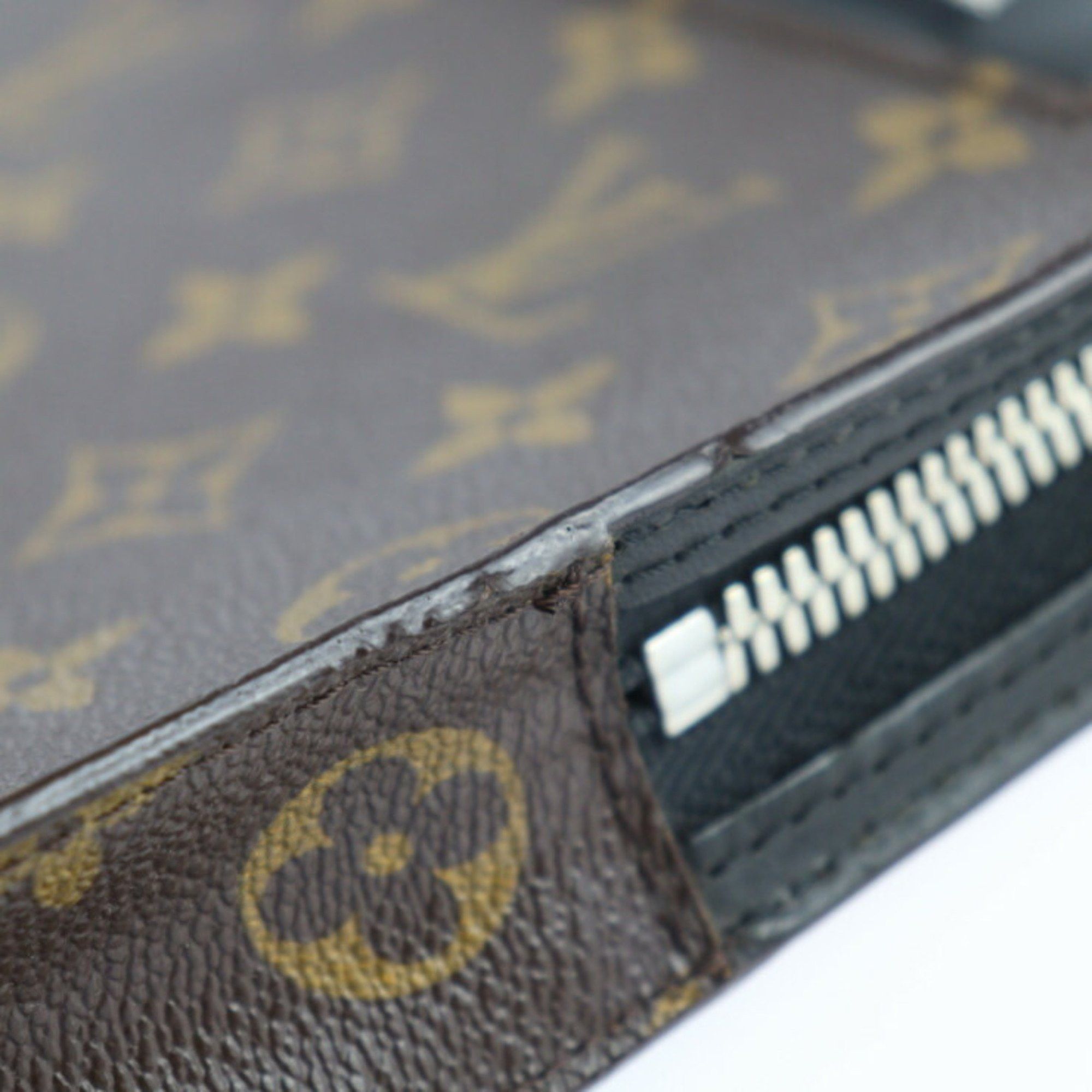 Louis Vuitton Louis Vuitton Portfolio Monogram Macassar Second Bag M40301 Leather Brown Black Clutch R2425073010105 Size ONE SIZE - 5 Thumbnail