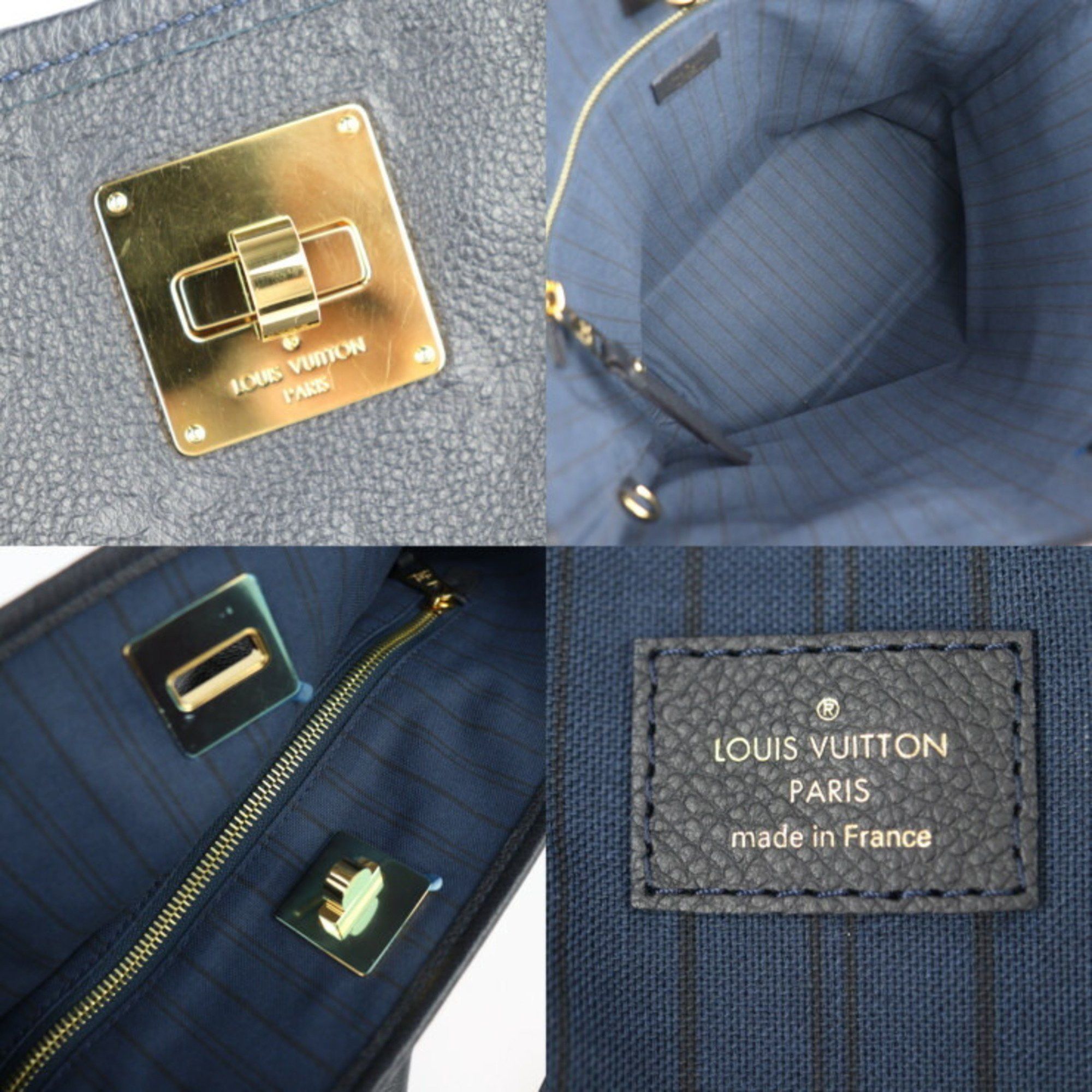 Louis Vuitton LOUIS VUITTON Citadines PM Monogram Empreinte Tote Bag M40517 Leather Black Shoulder R2419083007086 Size ONE SIZE - 9 Thumbnail
