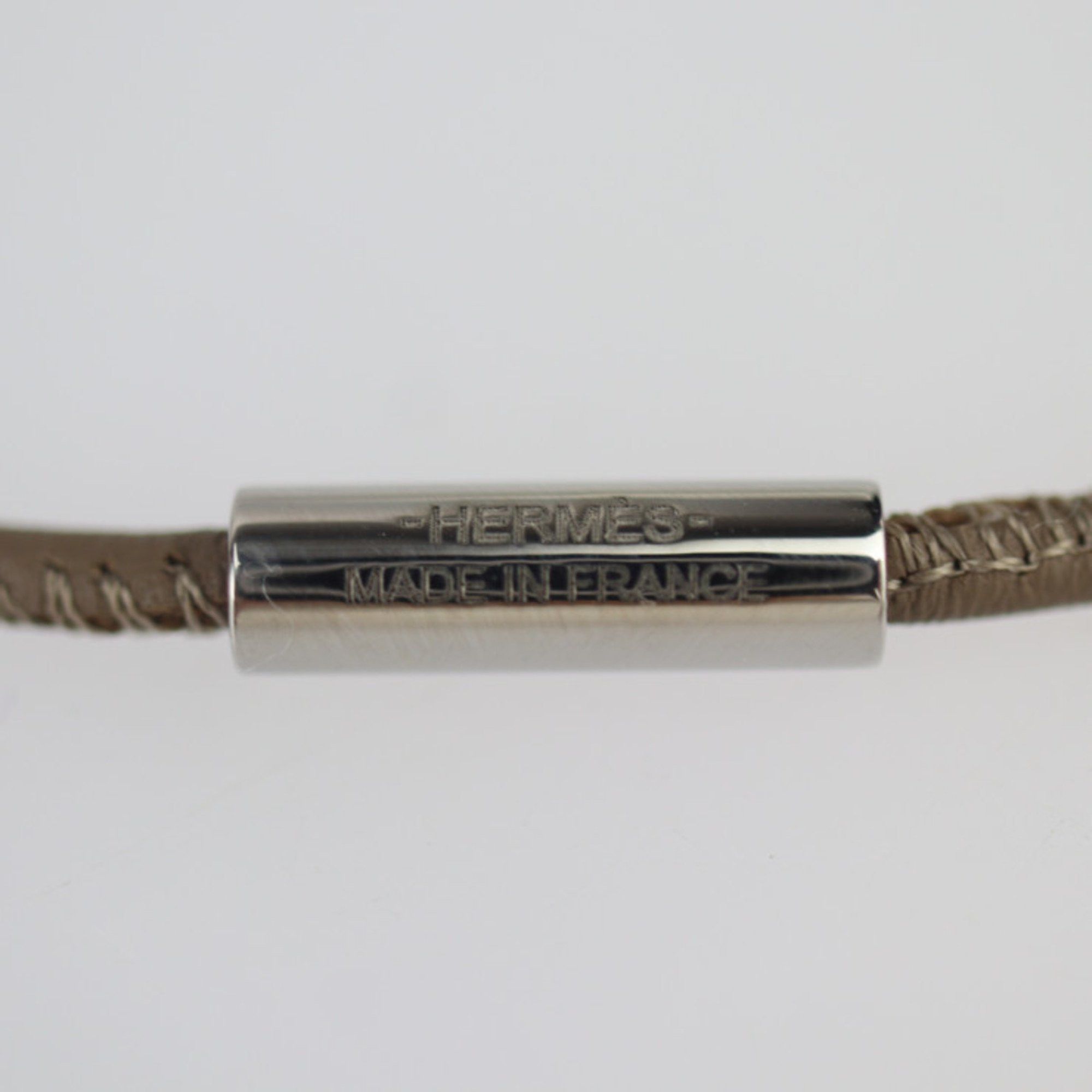 Hermes HERMES Loop Necklace DELLA CAVALLERIA - Veau Swift Metal Yellow Silver Pendant R2426083012116 Size ONE SIZE - 8 Thumbnail