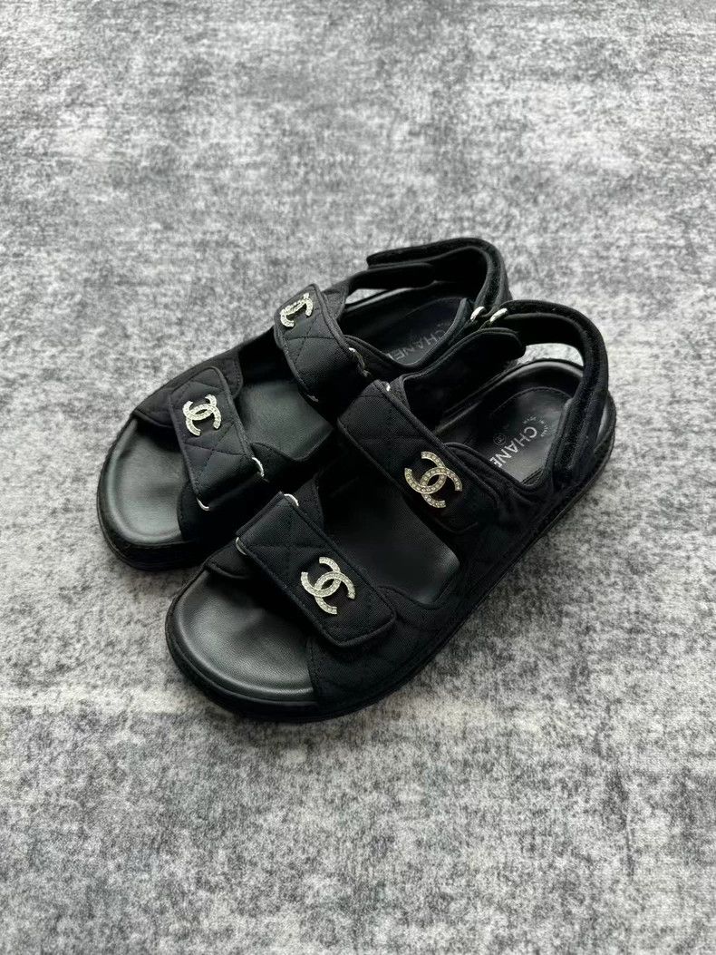 Chanel Chanel Rhinestone Velcro Sandals Size 36.5 Size US 6 / IT 36 - 2 Thumbnail