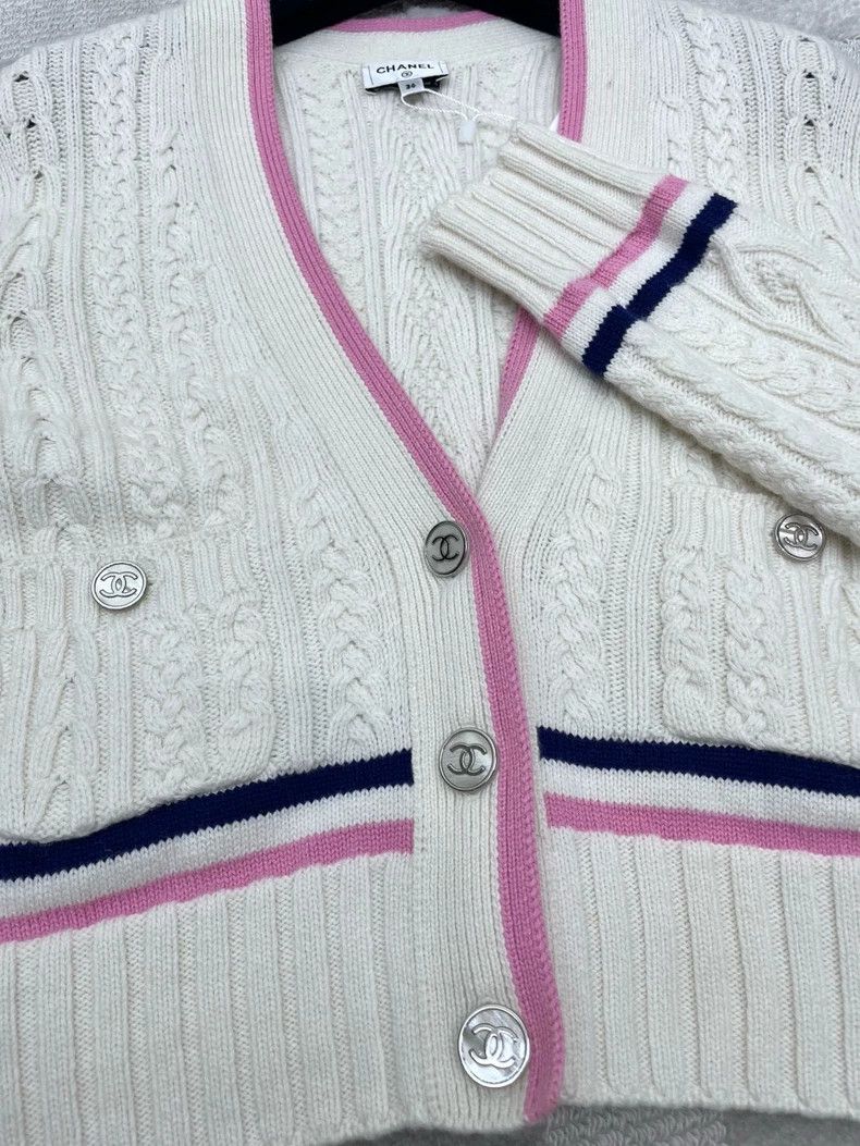 Chanel Chanel Color-Block Knitted Cardigan Size S / US 4 / IT 40 - 4 Thumbnail