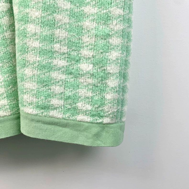Celine MiuMiu Green Plaid Knit Cardigan Jacket Size M / US 6-8 / IT 42-44 - 5 Thumbnail