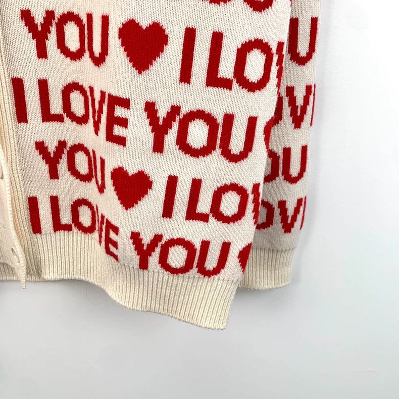 Miu Miu MiuMiu Red Logo Knit Cardigan Sweater Size XS / US 0-2 / IT 36-38 - 4 Thumbnail