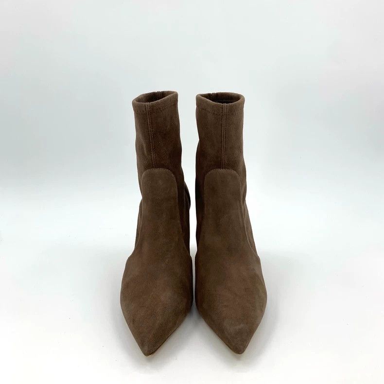 Jimmy Choo Stuart Weitzman Brown Suede Pointed Heels Size US 8 / IT 38 - 3 Thumbnail