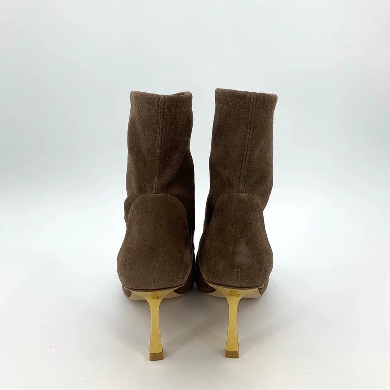 Jimmy Choo Stuart Weitzman Brown Suede Pointed Heels Size US 8 / IT 38 - 4 Thumbnail