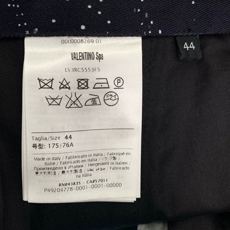 Valentino Valentino Black Printed Casual Straight Pants Size 42" / US 20 - 6 Thumbnail