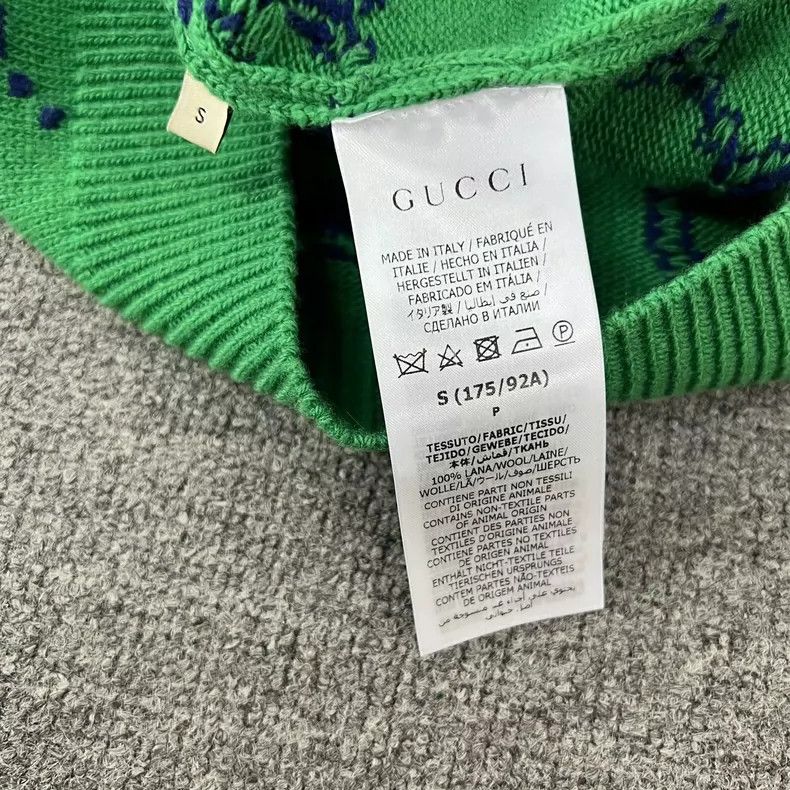 Gucci Gucci Green Knit Cardigan with Double G Print Size S / US 4 / IT 40 - 6 Thumbnail