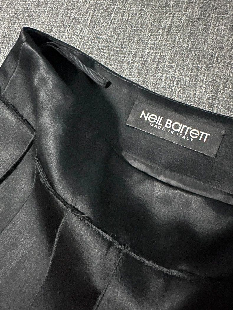 Neil Barrett Neil Barrett Pleated Black Mini Skirt Size 38" / US 16 / IT 52 - 3 Thumbnail