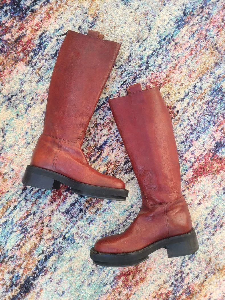 Ann Demeulemeester Ann Demeulemeester Leather Knee High Boots Size US 8 / IT 38 - 4 Thumbnail