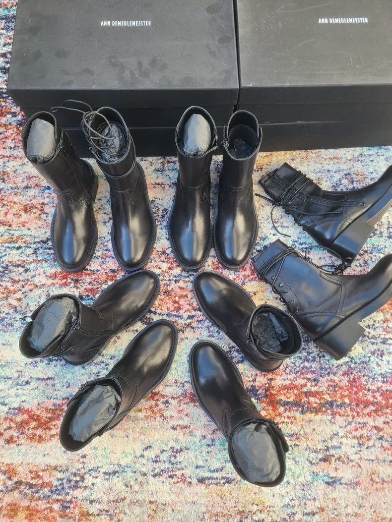Ann Demeulemeester Ann Demeulemeester Women's Black Ankle Boots Size US 6 / IT 36 - 2 Thumbnail