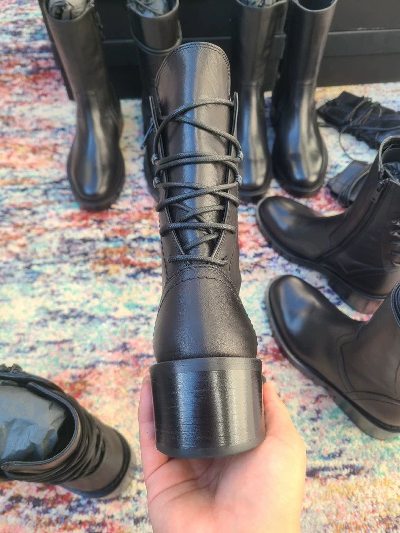 Ann Demeulemeester Ann Demeulemeester Women's Black Ankle Boots Size US 6 / IT 36 - 5 Thumbnail