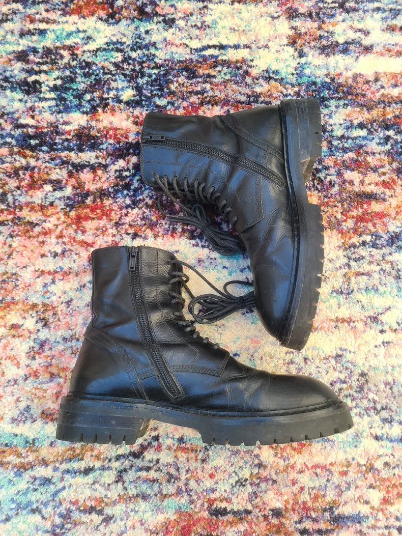 Ann Demeulemeester Ann Demeulemeester Black Combat Boots Size US 8 / IT 38 - 3 Thumbnail